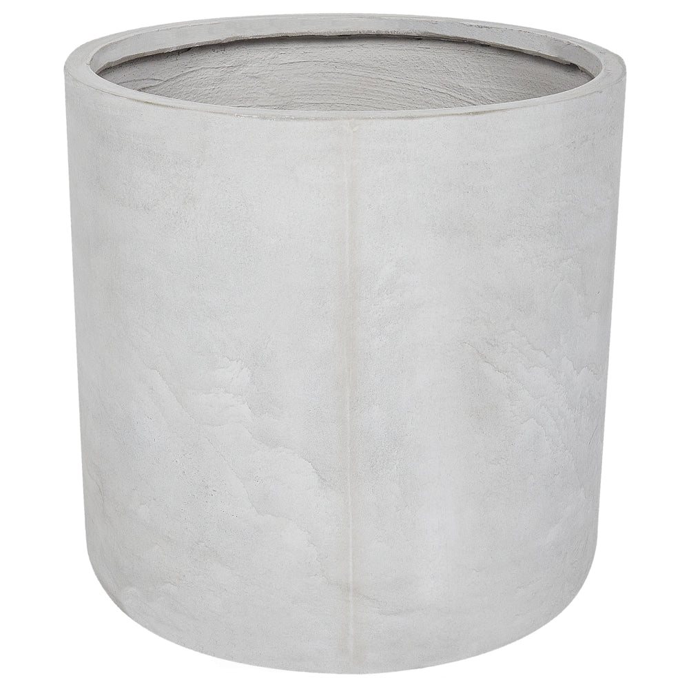 Vaso per piante in argilla grigio 51 x 51 x 50 cm per interni ed esterni resistente alle intemperie