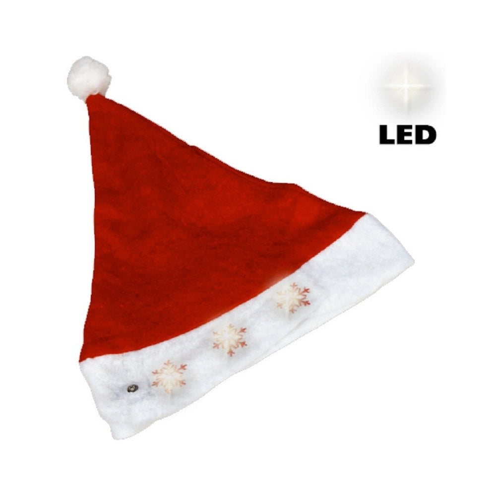 Trade Shop - Cappello Di Babbo Natale Con Luci Led Diversi Modelli Natale Feste Travestimenti -