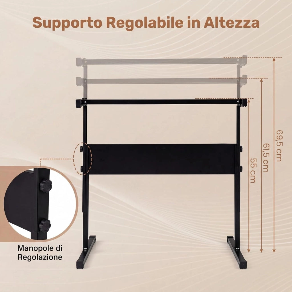 Tastiera Pianoforte Elettrica a 61 Tasti, Giocattolo Musicale da Interno con Supporto Regolabile, Microfono e Leggio, Strumento Digitale Educativo per Bambini e Bambini 3+ Anni (Nero)