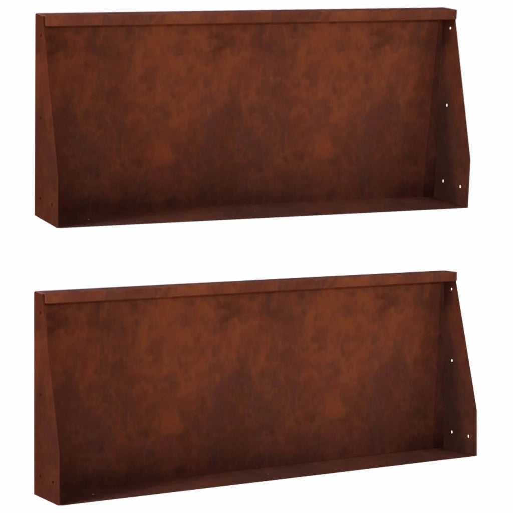 Muro di contenimento 2 pz 100 x 12 x 50 cm Acciaio Corten 8015156