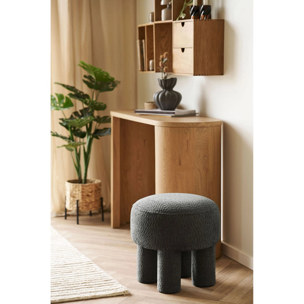 Pouf Canberra, Verde, Tessuto, 43x43x43 cm