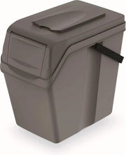 Emme e cassetti di raccolta - 25L con coperchio in plastica - Grigio - Spaziale e ecologico