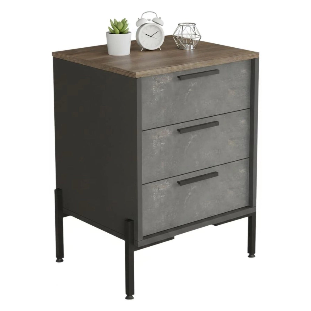 Madia Butchoy, Credenza 3 Cassetti, 54x45x70h cm Marrone