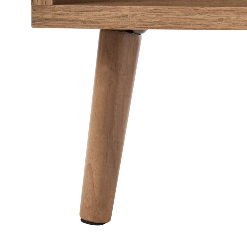 Set da ingresso in MDF marrone chiaro con porta scarpe e appendiabiti