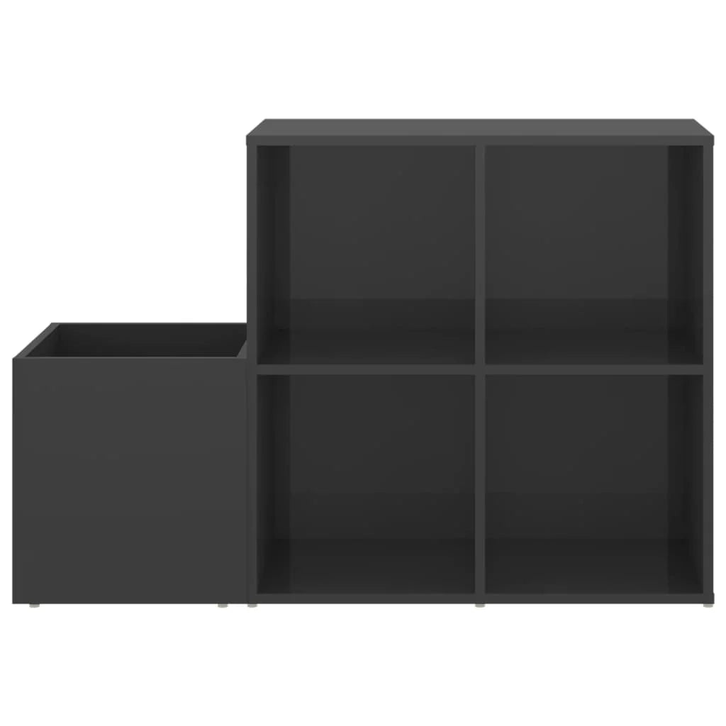 Scarpiera mobile contenitore per scarpe mobile per ingresso corridoio soggiorno legno ingegnerizzato lucido grigio 02_0021758