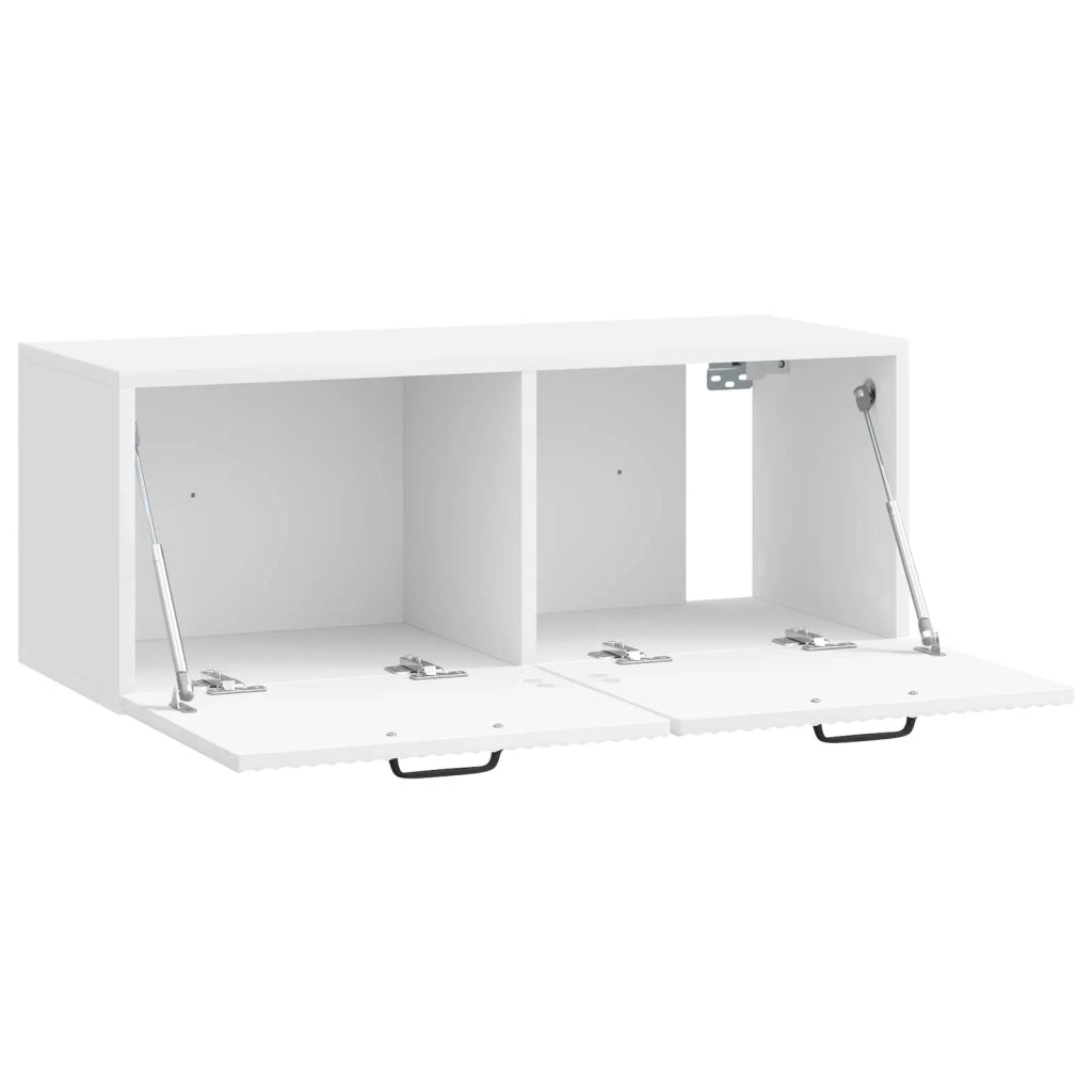 Mobile Porta TV da Muro Bianco Lucido 78,5 x 31 x 30 cm 899059