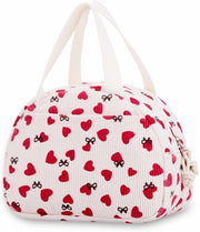 Borsa termica per donne, borsa termica per bambini, borsa termica portatile per studenti, borsa termica per ufficio (beige a forma di cuore)