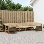 Set di divani da esterno 7 pz Naturale e Beige 3381661