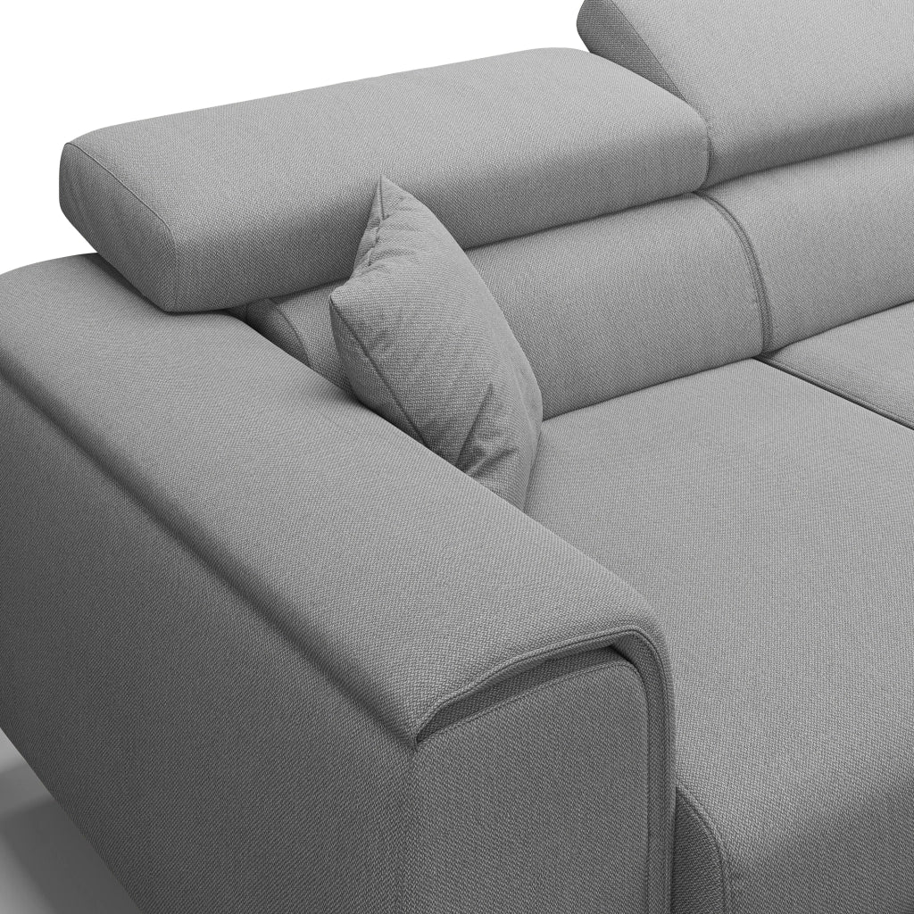 Fusion Divano con 3 sedute allungabili in tessuto smacchiabile T05 260 cm grigio