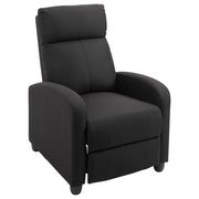 Poltrona Relax Reclinabile Manuale in Lino  Nera