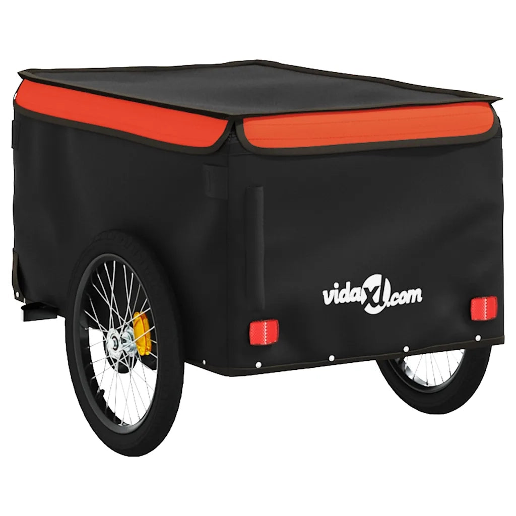 Rimorchio da Bici Nero e Arancione 30 kg in Ferro CFW6722675