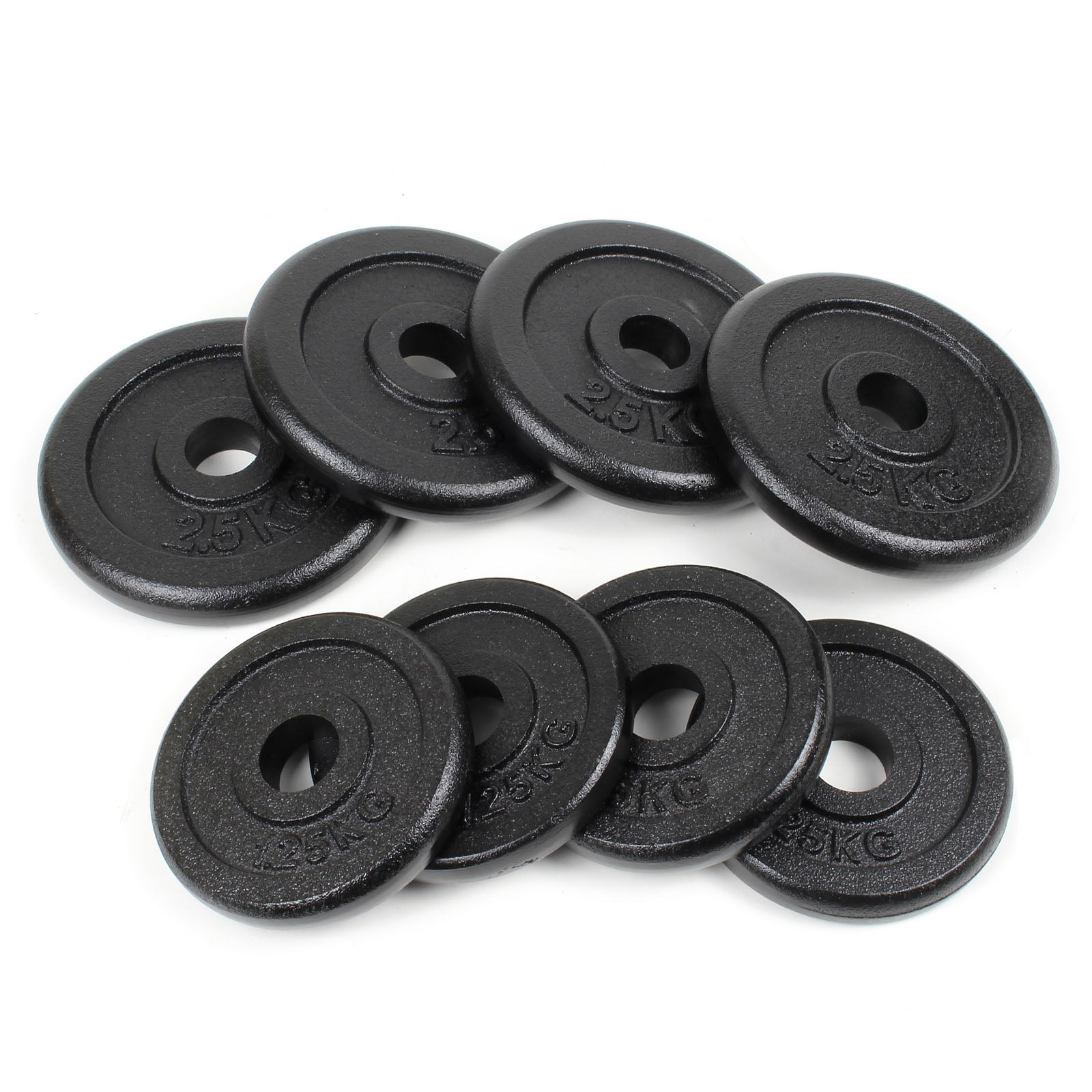 LUXTRI Set di manubri 20 kg con valigetta, 8 dischi in ghisa 2 manubri filettati - Chiusura a stella