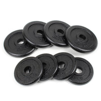 LUXTRI Set di manubri 20 kg con valigetta, 8 dischi in ghisa 2 manubri filettati - Chiusura a stella