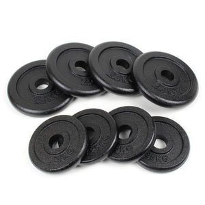 LUXTRI Set di manubri 20 kg con valigetta, 8 dischi in ghisa 2 manubri filettati - Chiusura a stella