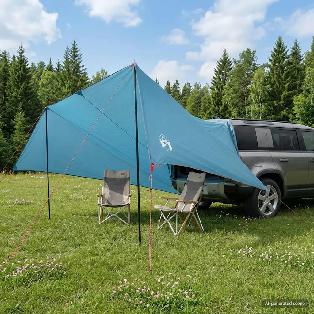 Tenda da veicolo Blu 518 x 580 x 215 cm Poliestere e Acciaio 42028556