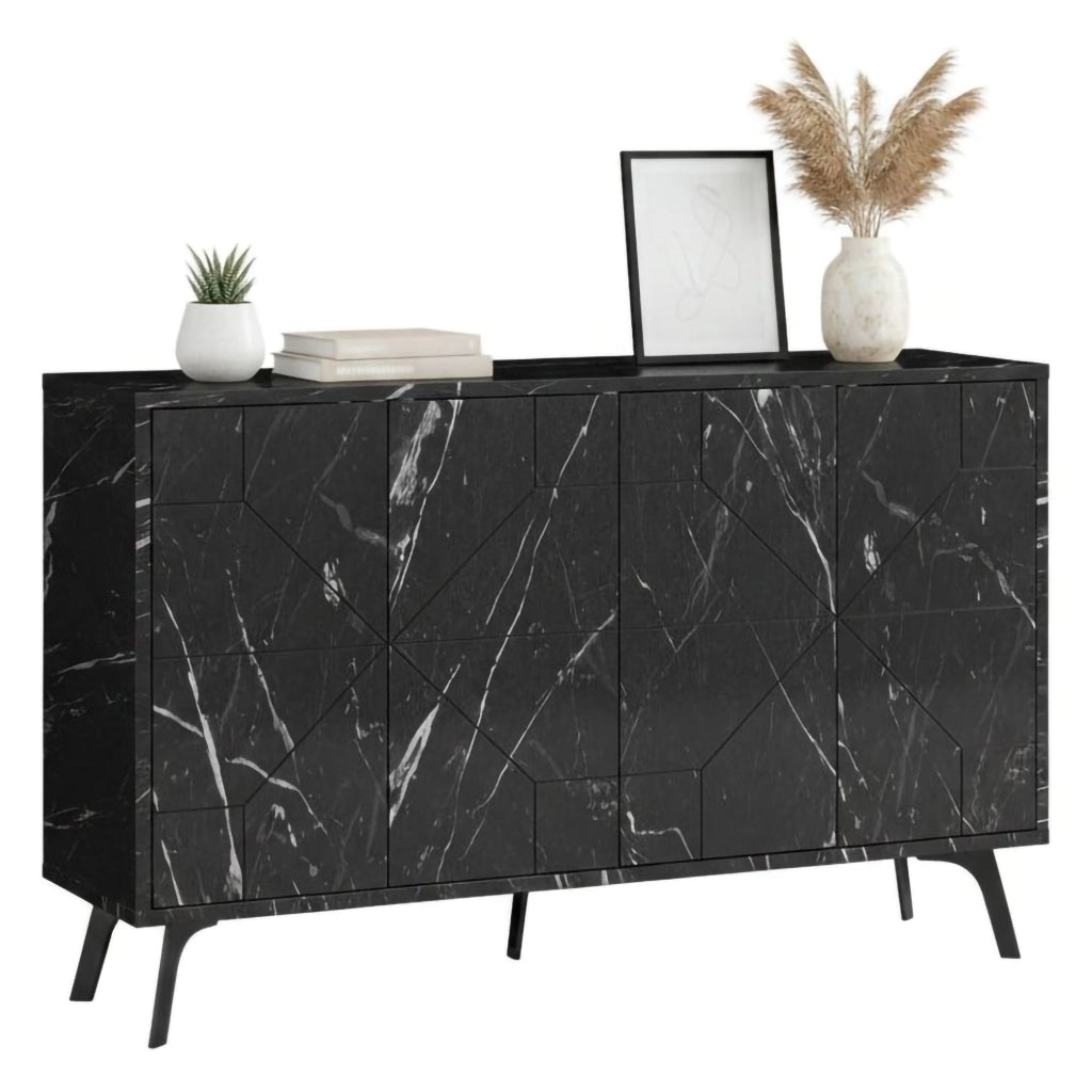 Madia Earl, Credenza 6 Ripiani, 123x35x77h cm Grigio