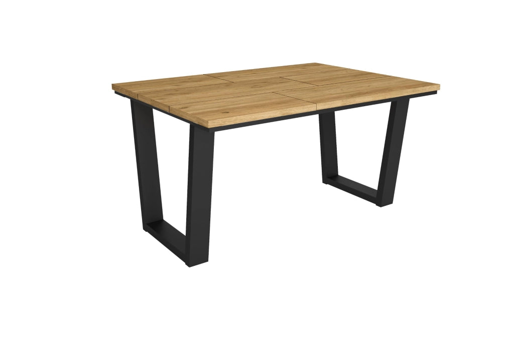 Tavolo da Pranzo, 140x90x74 cm, Per 6 persone, Tavolo Cucina, Rovere