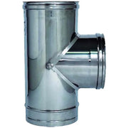 Raccordo a t inox aisi 316l per stufe + tappo cm. 8