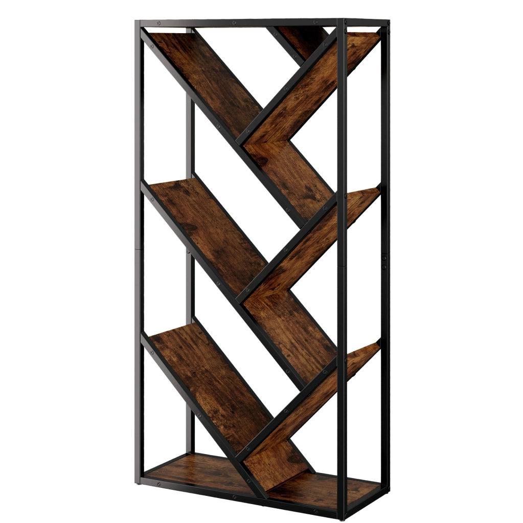 Scaffale ad albero 80×35×160 cm in MDF e acciaio