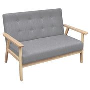 Divano a 2 Posti in Stoffa Grigio Chiaro cod mxl 20301