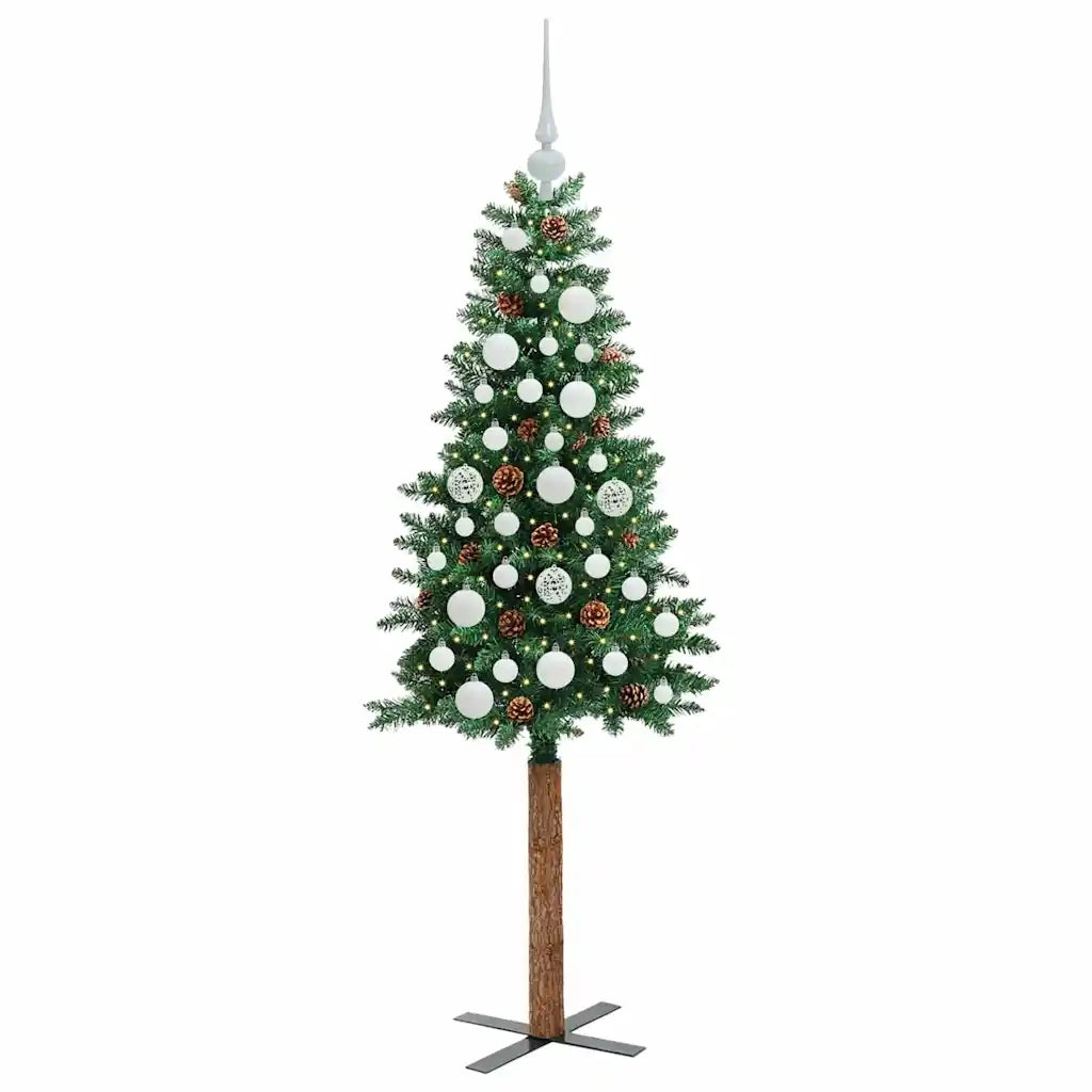 Albero di Natale snodato con 150 LED con supporto Verde 150 cm
