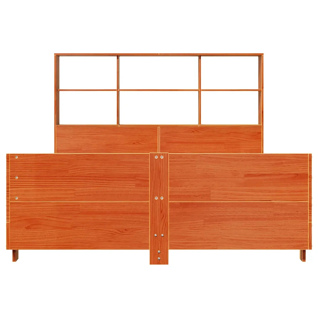 Giroletto senza Materasso Marrone Cera 120x200 cm Legno di Pino 3323694