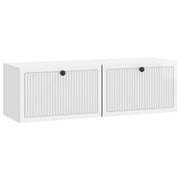 Mobile Porta TV da Muro Bianco Lucido 98 x 31 x 30 cm 898049