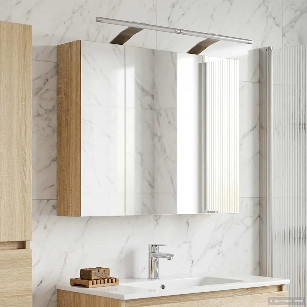 Mobiletto per specchio da bagno Rovere Sonoma 60 x 14,5 x 50 cm 889081