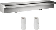 Fontana per Piscina 23,6 x 4,5 x 3,1 Set di Fontana per Piscina in Acciaio Inossidabile Fontana per Giardino Fontana per Interno e Esterno Sostenibile