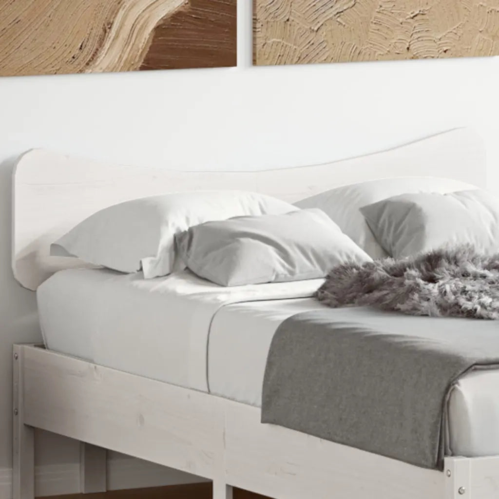 Testiera | Testata Bianca 135 cm in Legno Massello di Pino