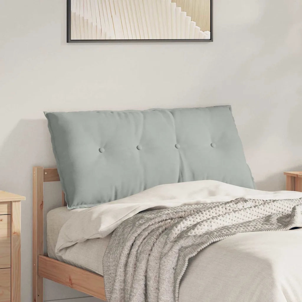 Cuscino per Schiena | Cuscino dorsale Grigio chiaro 100 x 50 cm Tessuto in Cords