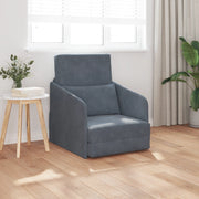Divano Letto Pieghevole 2-in-1 Grigio Scuro 65x80x83 cm Velluto