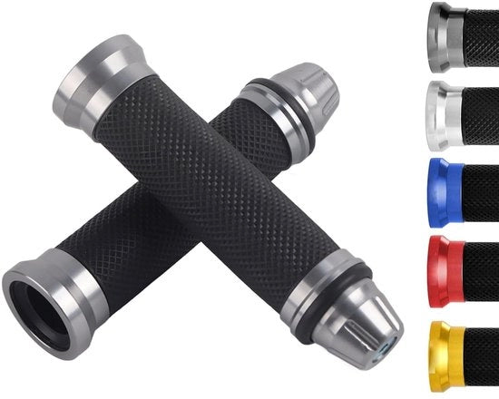 Manubrio universale per motocicletta in alluminio e gomma - 7/8" - sinistra/destra - lunghezza 14,5 cm