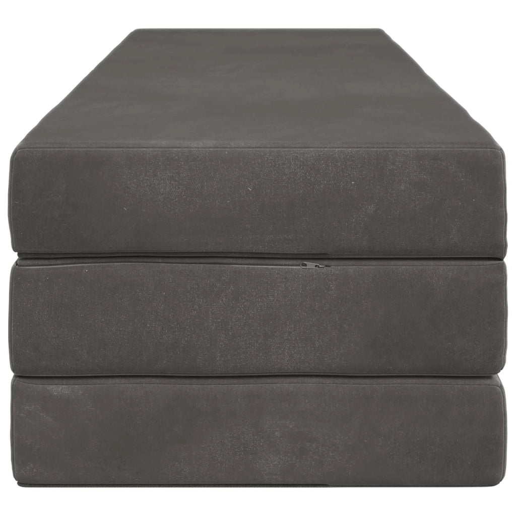 Divano Letto Pieghevole 180 x 67 x 45 cm Grigio Scuro 900252