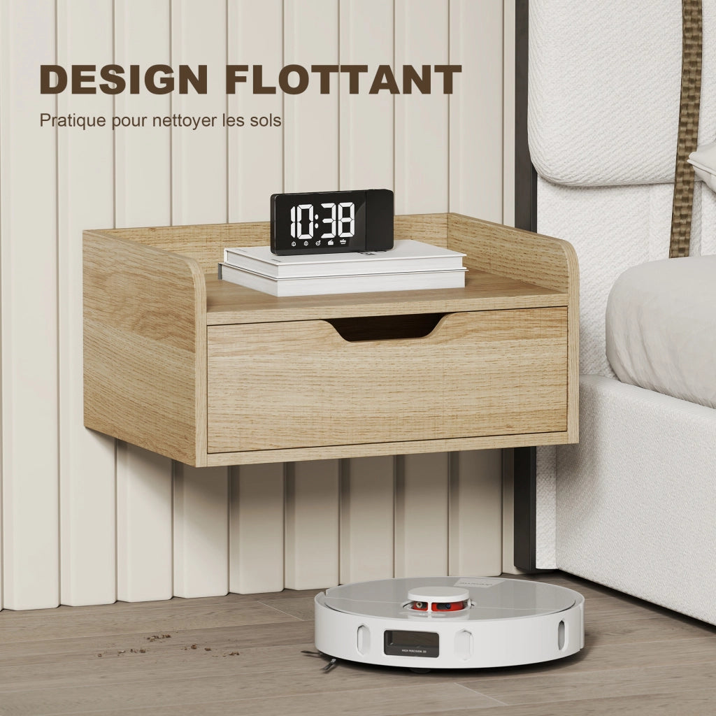 Comodino ¨C zephmum ¨C legno naturale 40x30x19,5cm