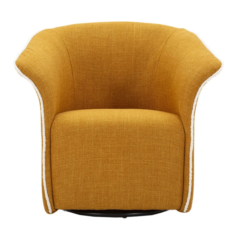 Poltrona Girevole Siena Senape cm 83,5x66x80 (seduta Altezza cm 42)