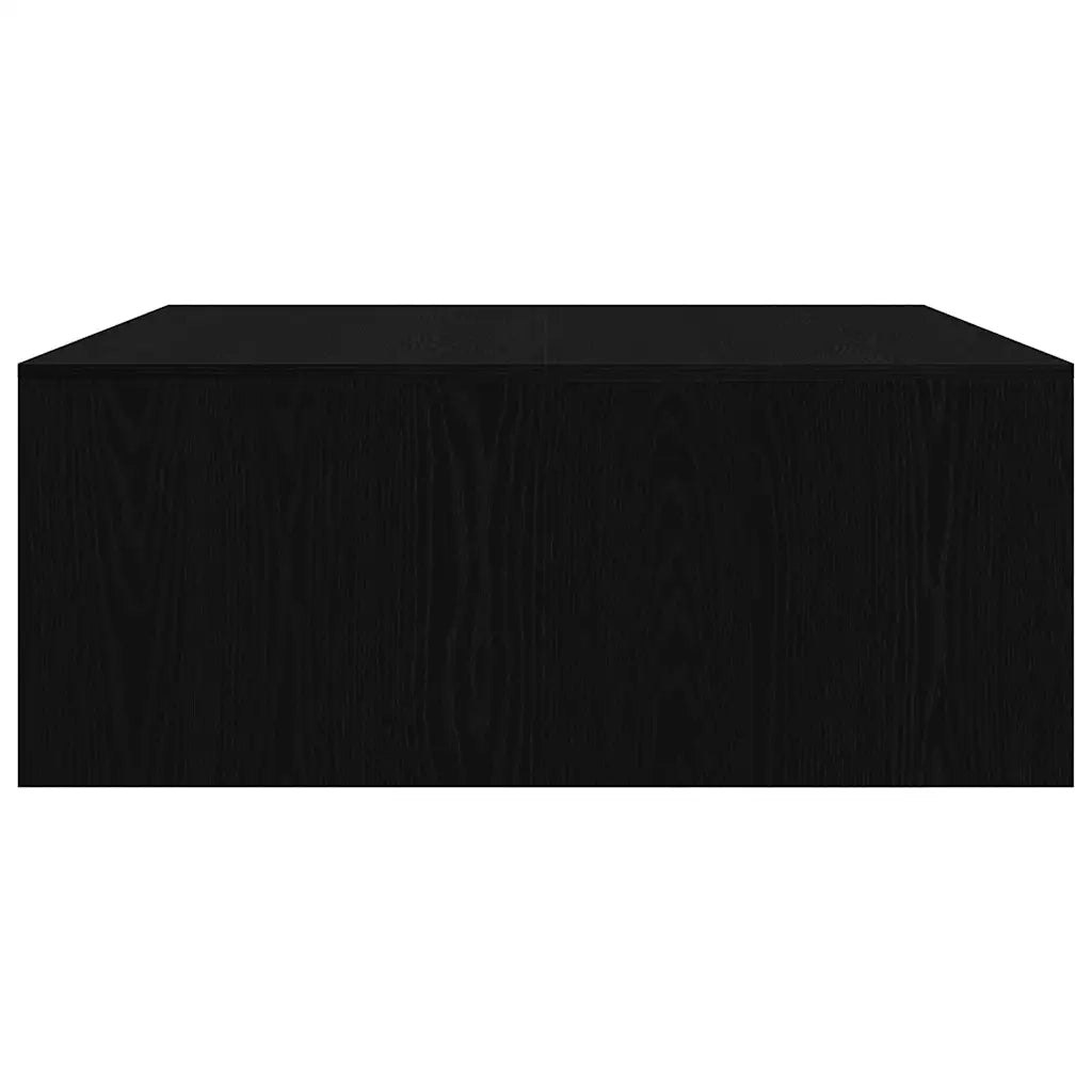 vidaXL Tavolino da Salotto con Cassetti Rovere Nero 100x100x40 cm