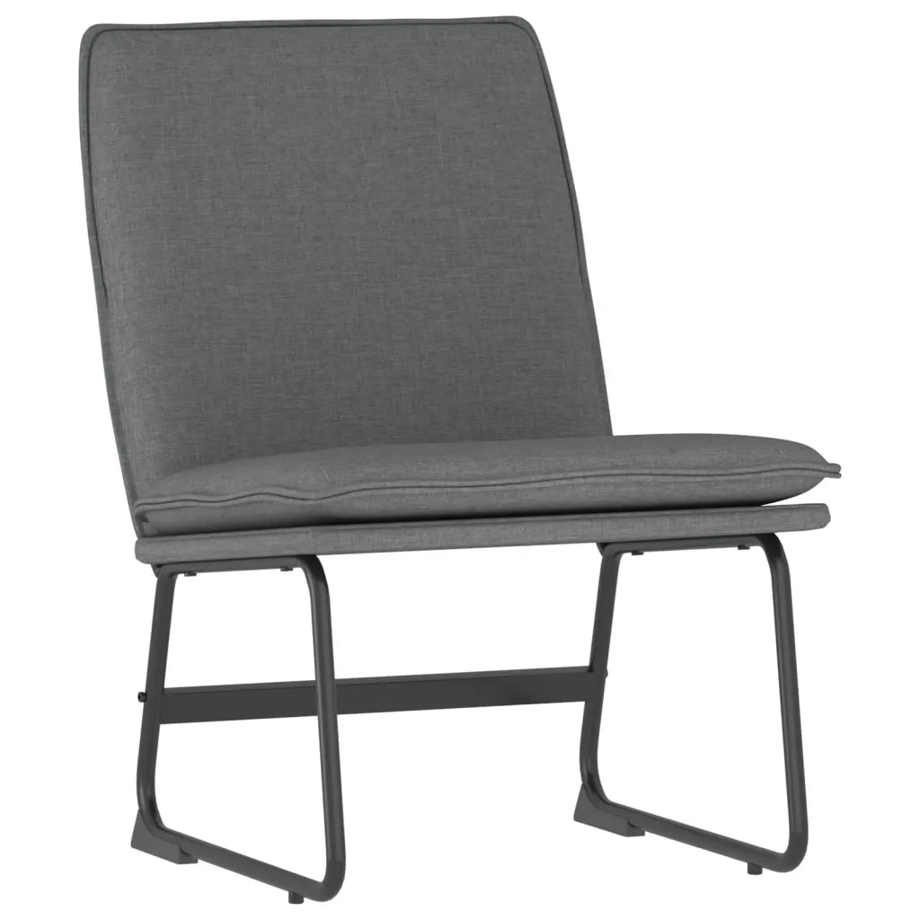 Sedia Lounge Grigio Scuro 52x75x76 cm in Tessuto cod mxl 5596