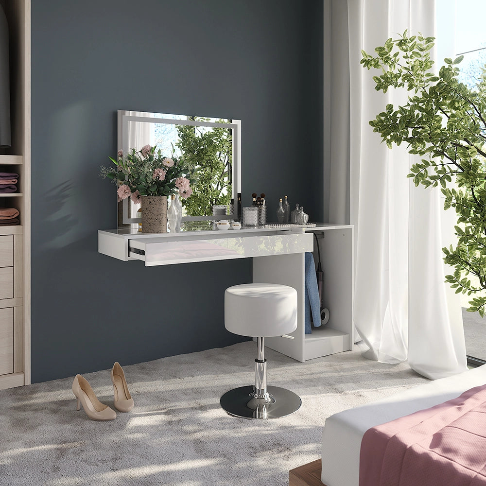 Vicco Tavolo da toeletta Bianco 100 cm 4 parti
