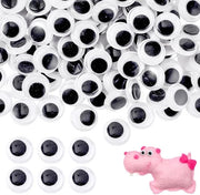 Occhi Movi 300 pezzi - Autoadesivi - 12 mm - Nero/Bianco - PVC - Occhi Mobili per Attività Creativa