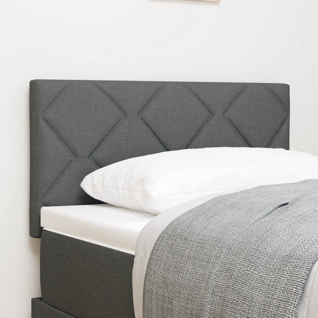 Testata LED  Design Blocchi di Diamante Grigio Scuro 80 cm Tessuto