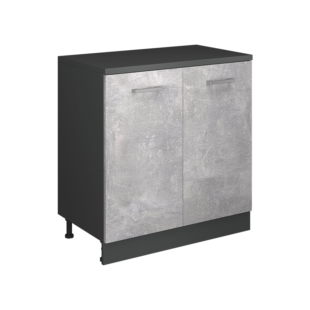 Mobile per mansarda Rion Calcestruzzo/Antracite 80 x 83.8 cm senza inclinazione con 2 ante Vicco