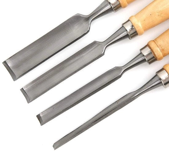 Set di seghe per legno 4pz - Manico in legno di alta qualità - Lame in acciaio affilate - Resistente e shockassorbente - Progettato ergonomicamente - Seghe per legno