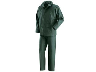 IMPERMEABILE GIACCA/PANTALONE IN POLIURETANO VERDE  tg.L colore verde