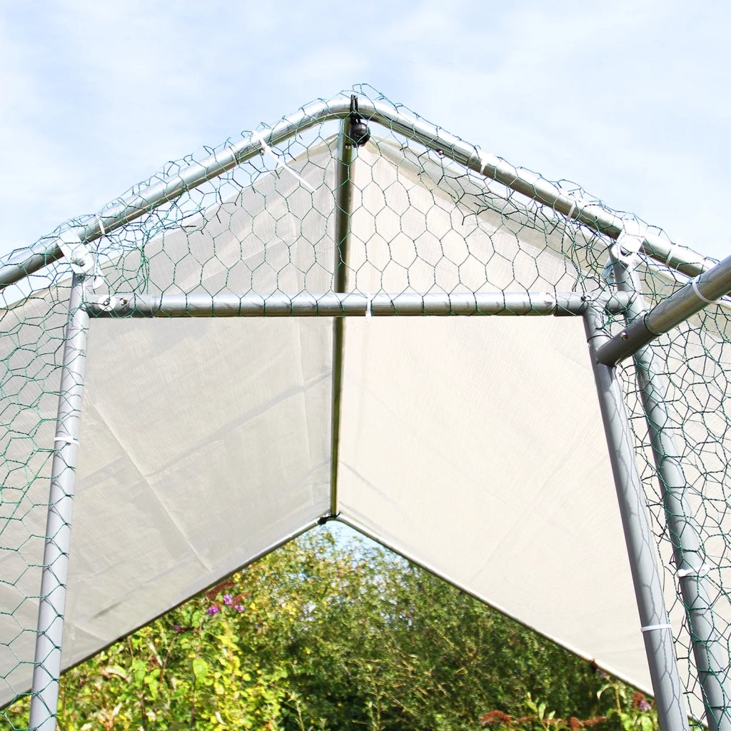 Gabbia Pollaio Recinto Recinzione Box Inox da Galline Pollame Polli 3m x 2m x 2m