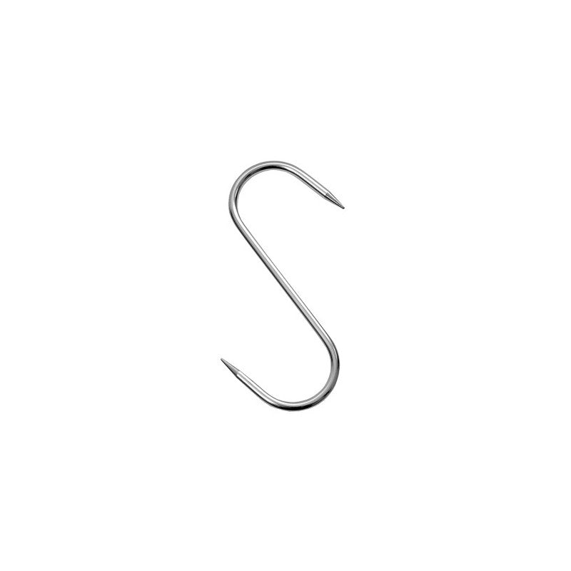 Ganci da macelleria in acciaio inox – 2 punte – 140x6 mm – Confezione da 10 pezzi