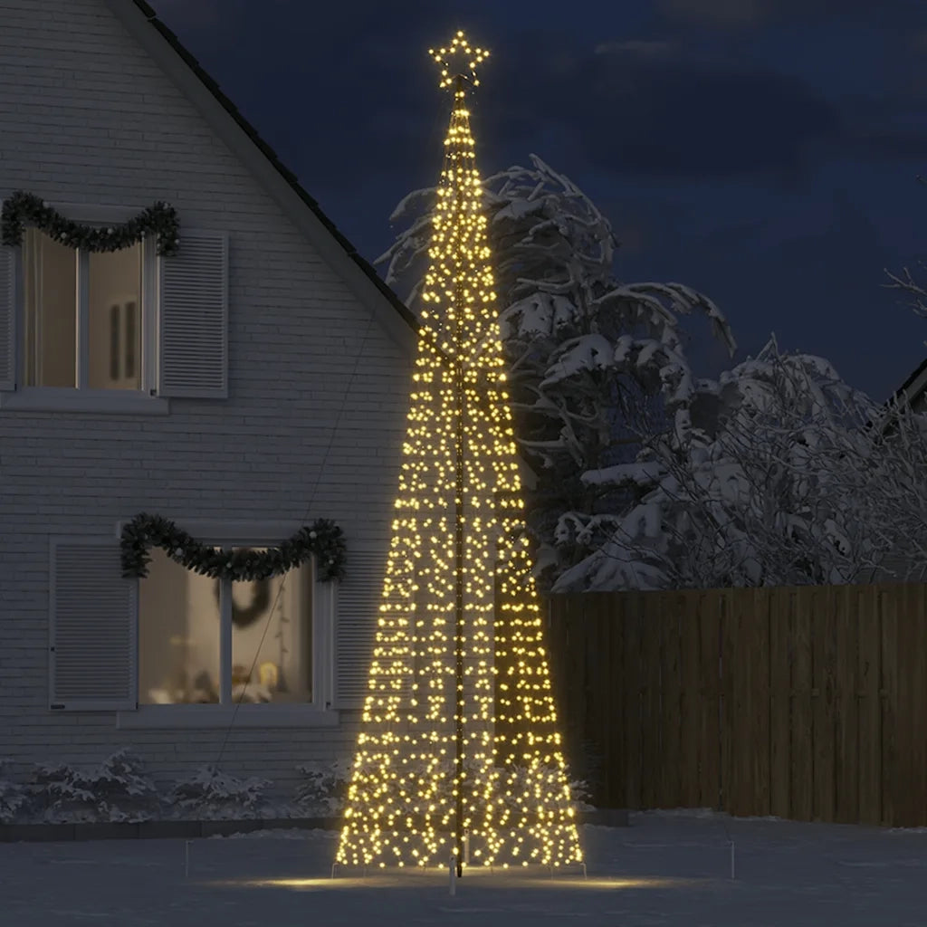 Albero di Natale a LED con Punte 1534 LED Bianco Caldo 500 cm 4016404