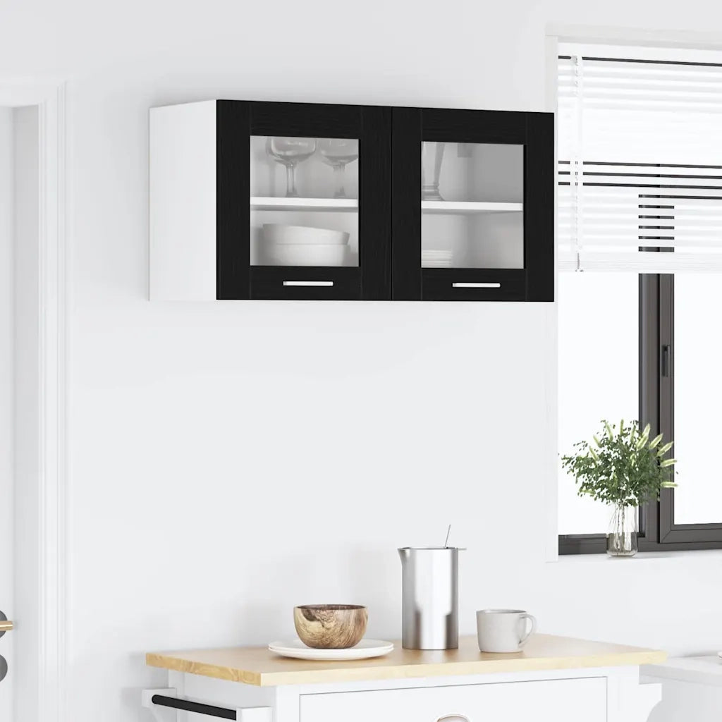 Armadio pensile Rovere Nero e Bianco 80 x 31 x 40 cm 884228