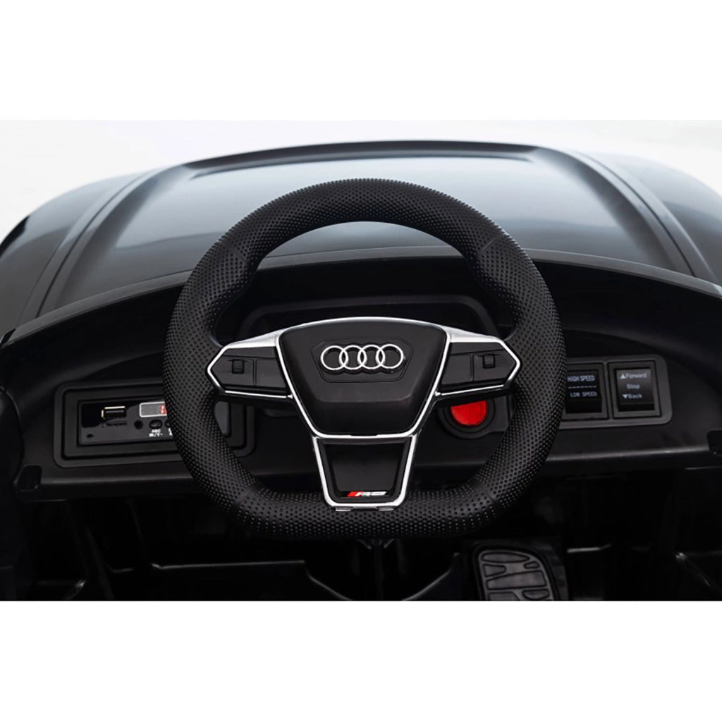 Macchina Elettrica per Bambini 12V Licenza Ufficiale Audi RS E-Tron GT con Telecomando Nero