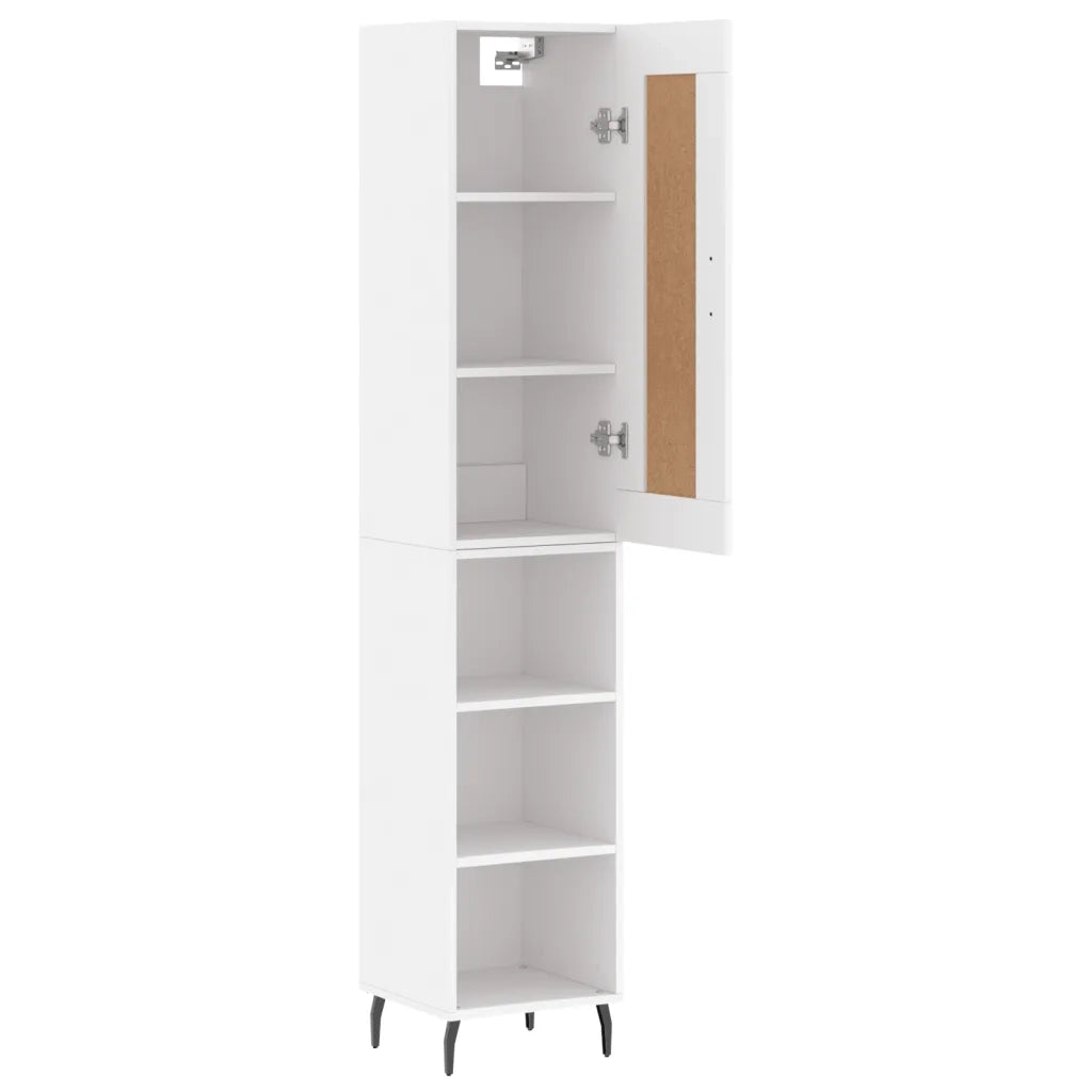 Credenza Bianca 34,5x34x180 cm in Legno Multistrato 3200337